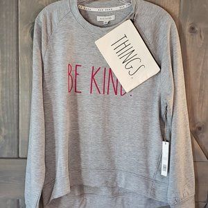 Rae Dunn “Be Kind” sweatshirt with makeup bag - M - NWT